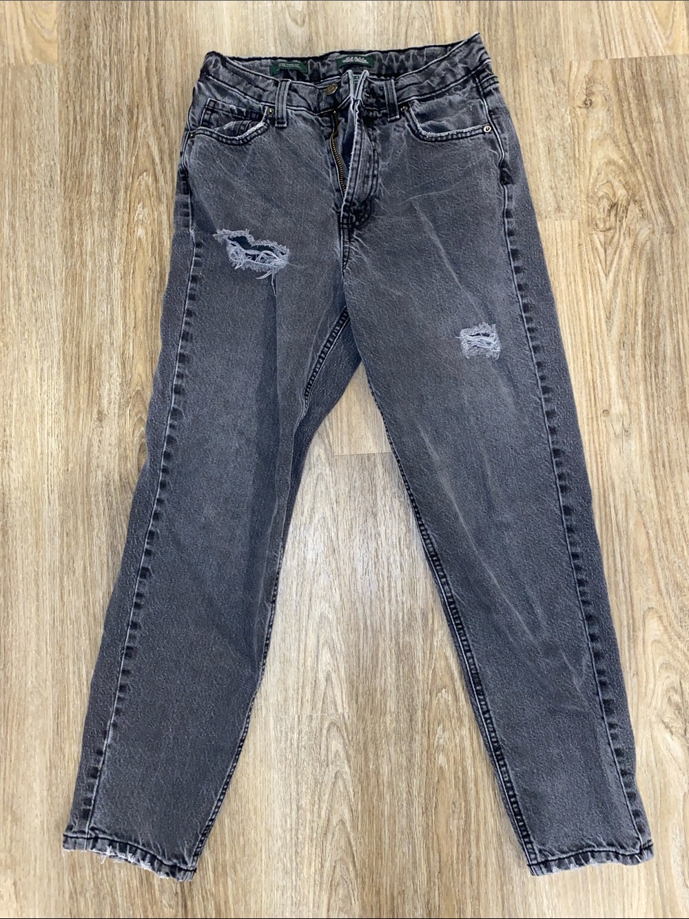 wild fable Black Distressed Boyfriend Jeans